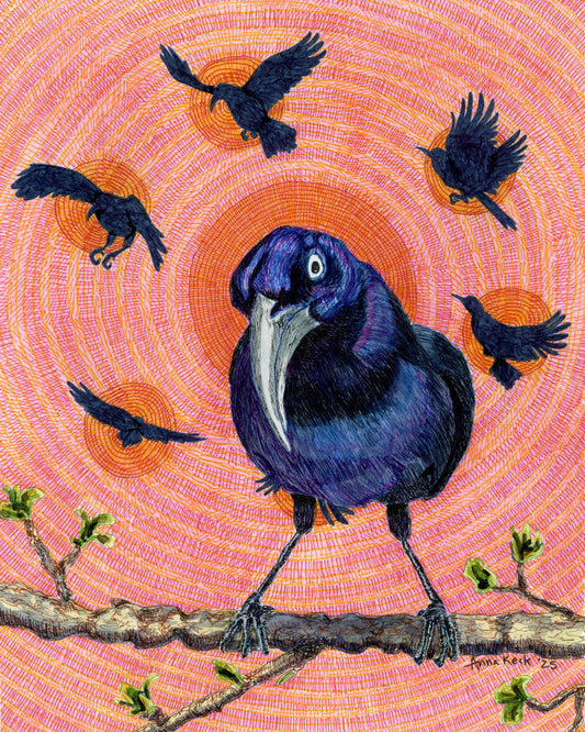 Crows Circling - Art Print