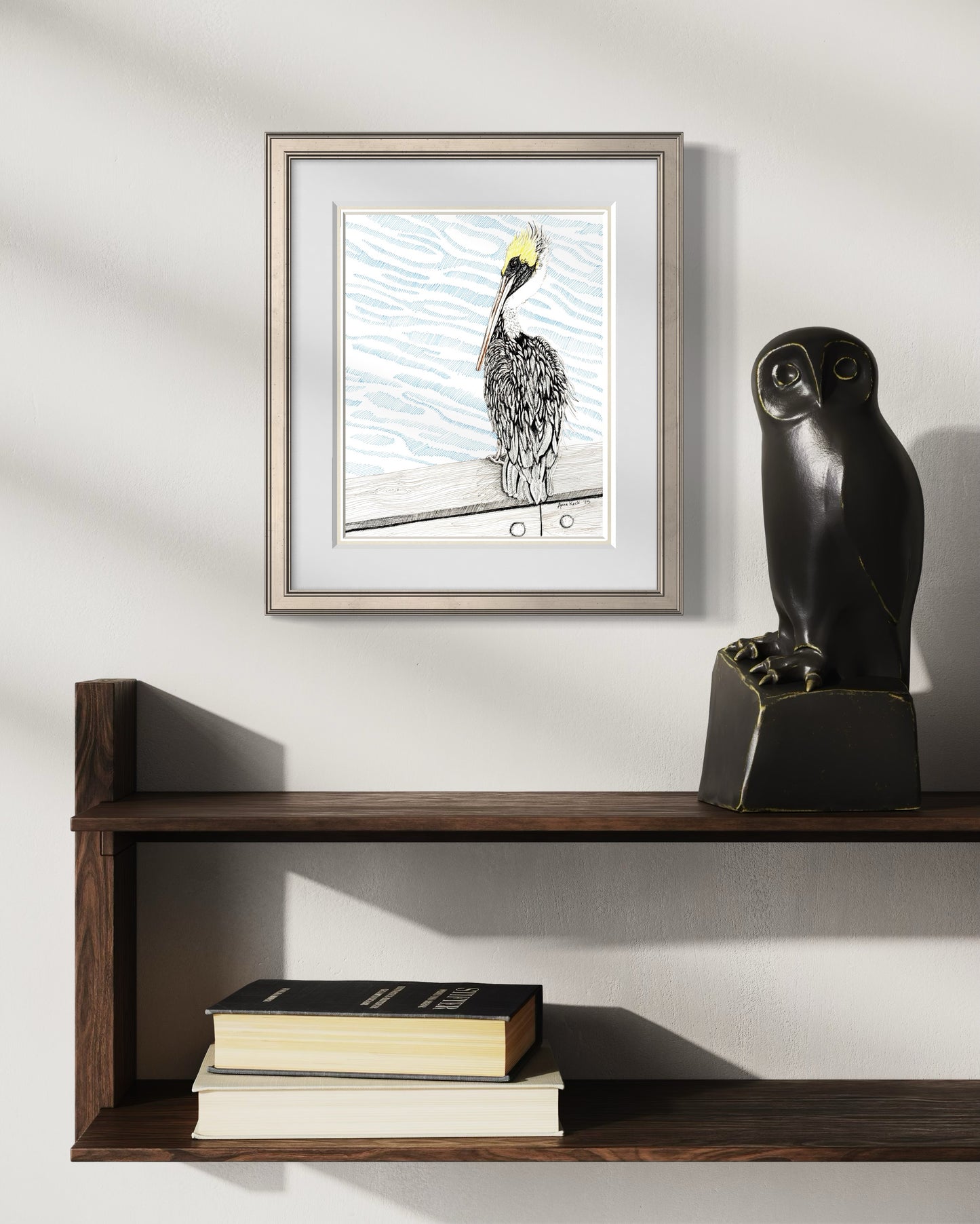 Pelican in Micron Pens - Art Print